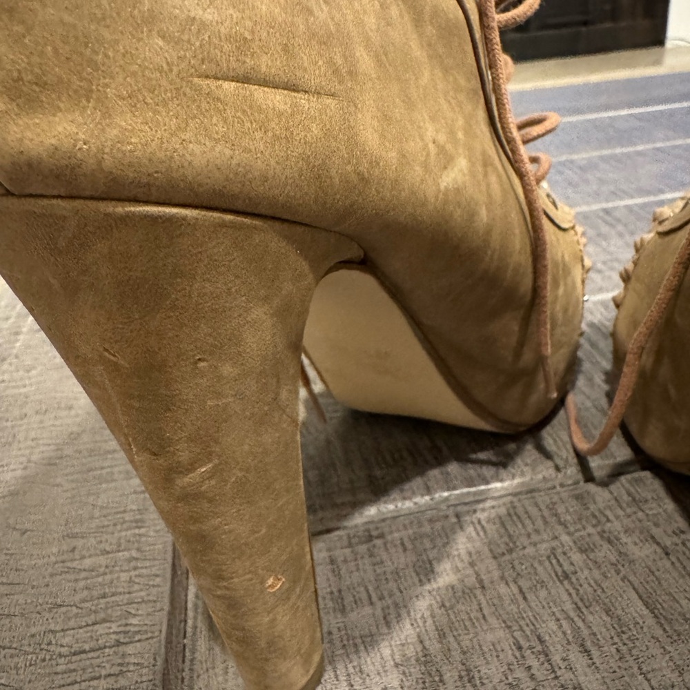 Charlotte Russe Tan Studded Ankle Boots - Picture 4 of 4